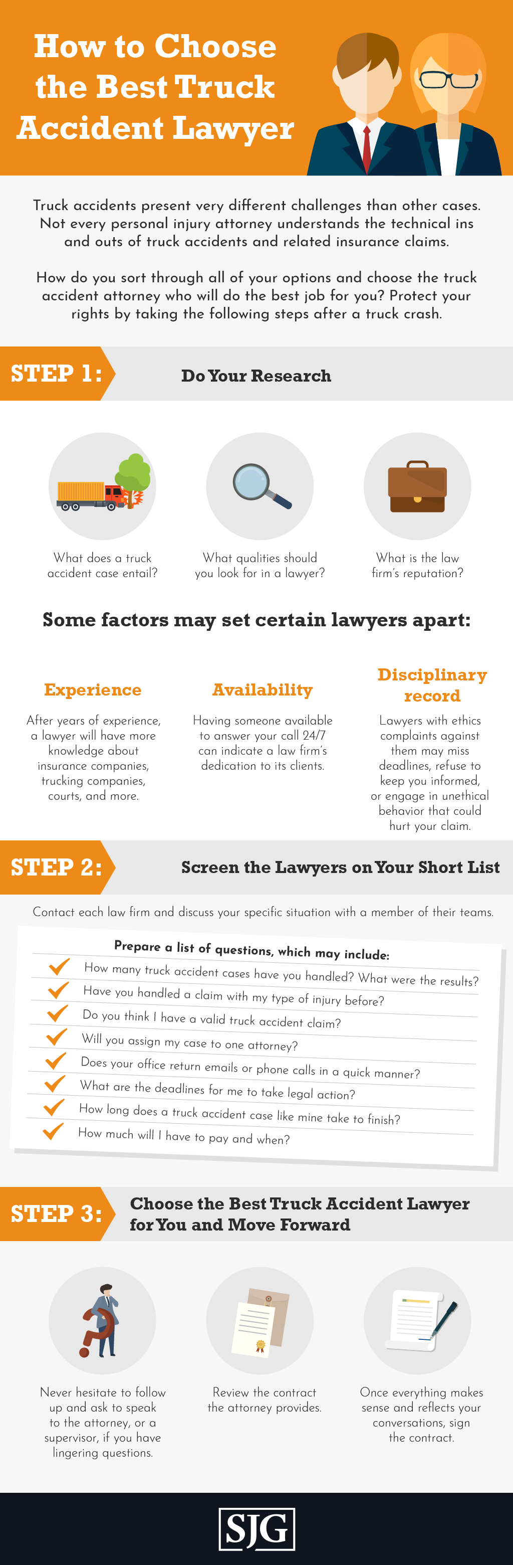 Infographic: How to Choose the Best Truck Accident Lawyer
