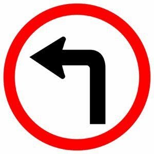 Turn Left sign