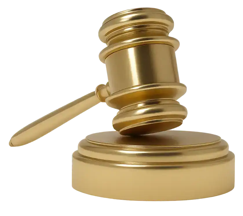 Golden gavel symbol representing legal awards and recognition