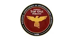 Nation’s Top One Percent personal injury lawyer award badge by NADC