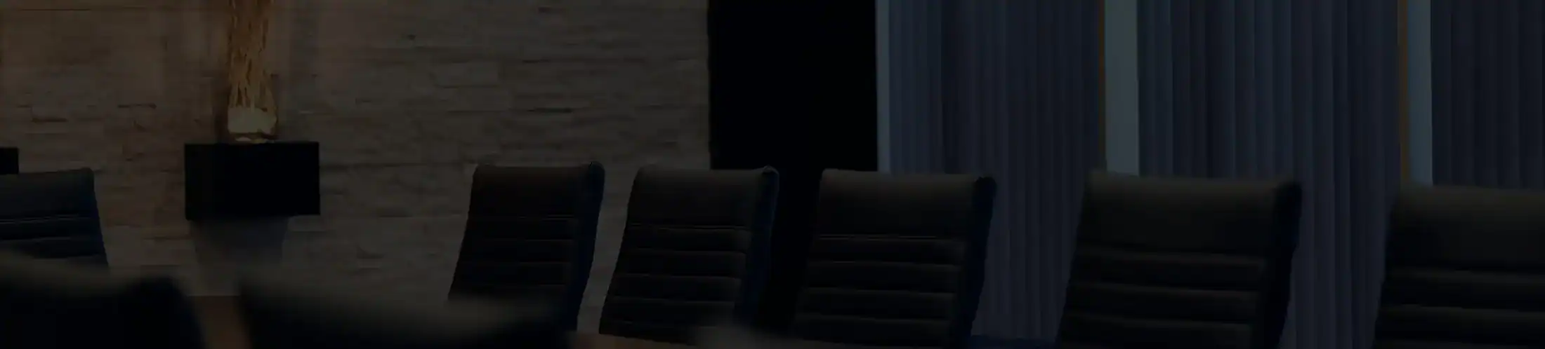 Conference room at Trust Guss Houston personal injury law firm prepared for client meetings